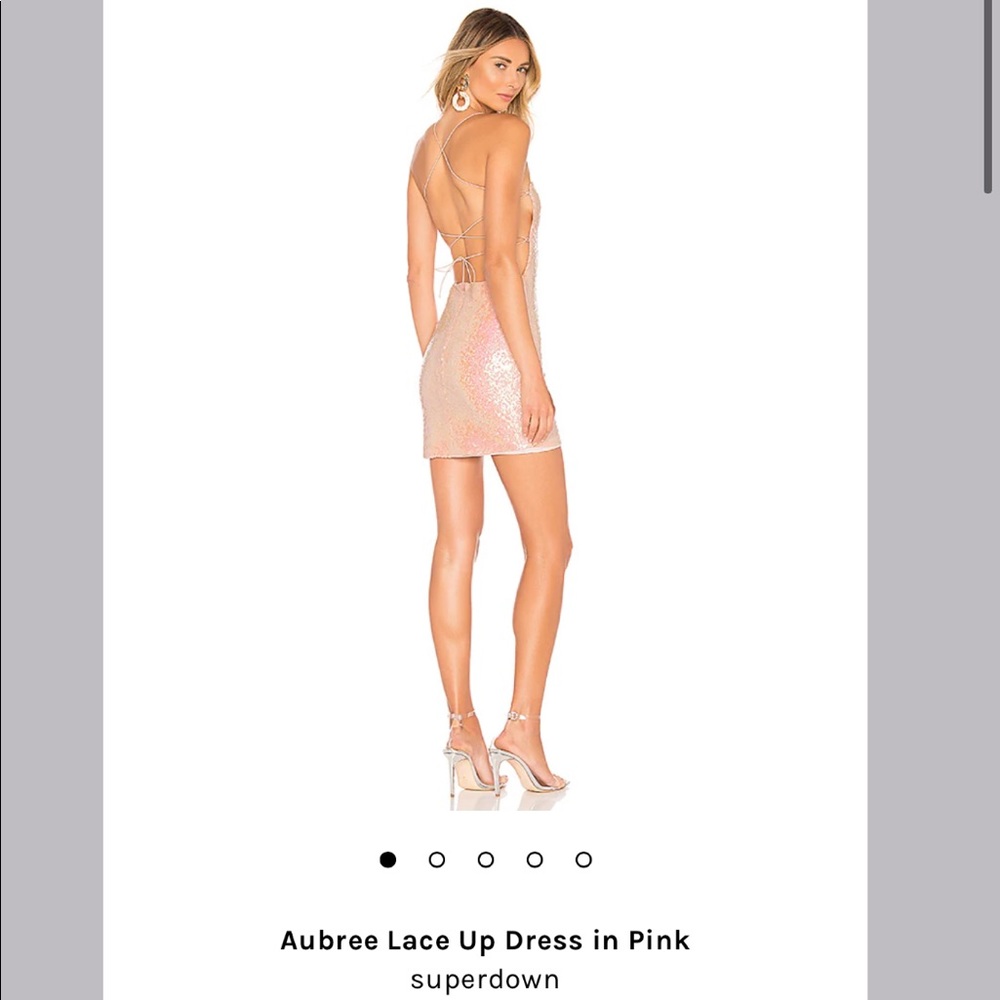 Superdown Aubree lace up dress